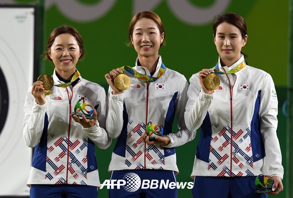 여자 양궁, 8회 연속 금메달 획득!