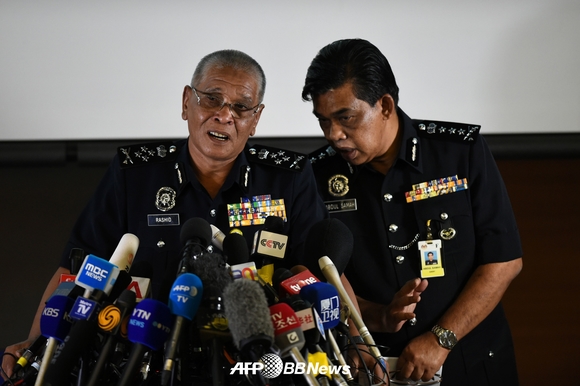 김정남 피살 사건 기자회견에서 말레이시아 경찰