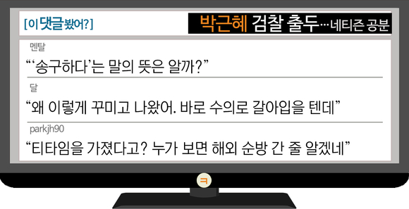[이댓글봤어?] 박근혜, 검찰 출두에 “티타임? 해외 순방인 줄”