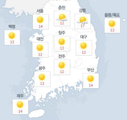 오늘 날씨, 전국 '초여름 더위'…일부지역 '소나기'
