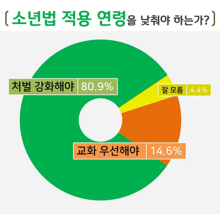 [쿠키뉴스 여론조사] 국민 80.9% “소년법 적용 연령 하향해야”