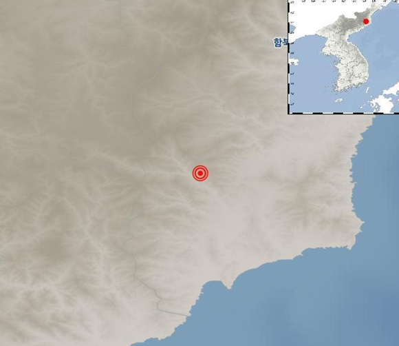 기상청 “북한 지진 발생 3.0규모…함경북도 길주, 자연지진 추정”