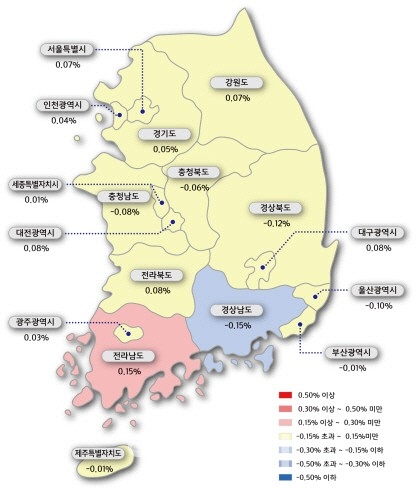 서울 아파트 매매값 상승세 둔화…강남 재건축 축소 영향