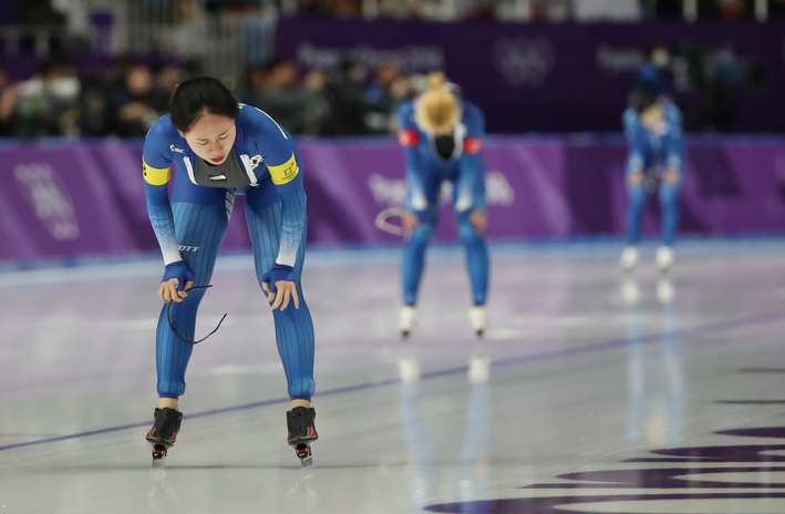김보름·노선영·박지우 女 팀추월 결승행 좌절… 3분3초76 기록