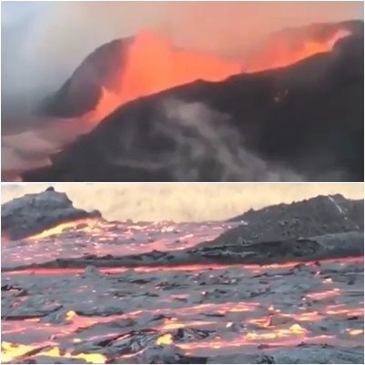 [쿠키영상] ‘상상초월’ 하와이섬 화산서 흘러내린 용암, 수영장 10만 개 채우고 남아
