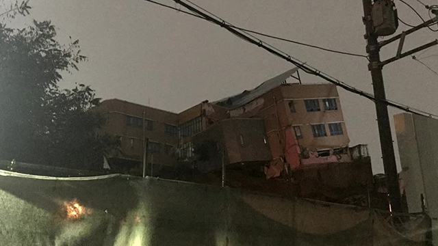 상도초등학교 유치원 건물 기울어져 인근 주민 대피 