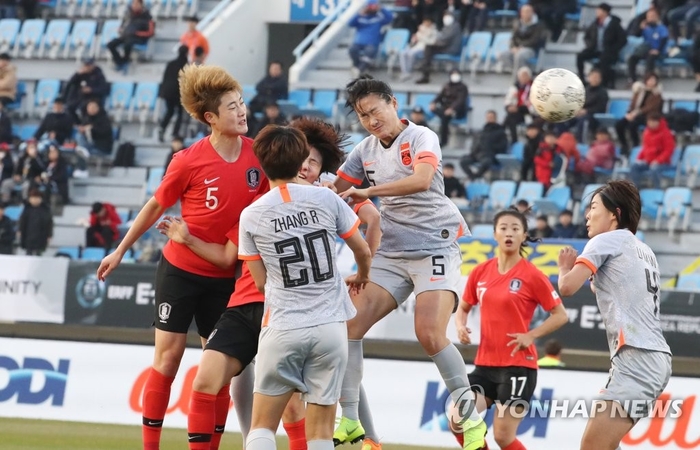 동아시안컵, 한국 여자축구…중국과 0:0 무승부
