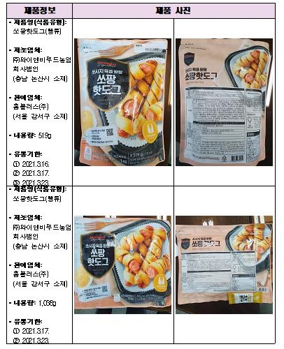 식약처, 무신고 제품으로 만든 ‘쏘팡 핫도그’ 판매중단·회수