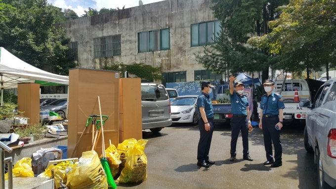 남구준 경남경찰청장, 하동 화개면 수해복구현장 방문