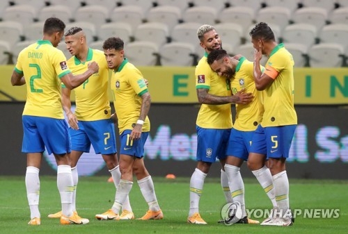 브라질, 월드컵 남미예선 첫 경기서 볼리비아 5-0으로 꺾어 