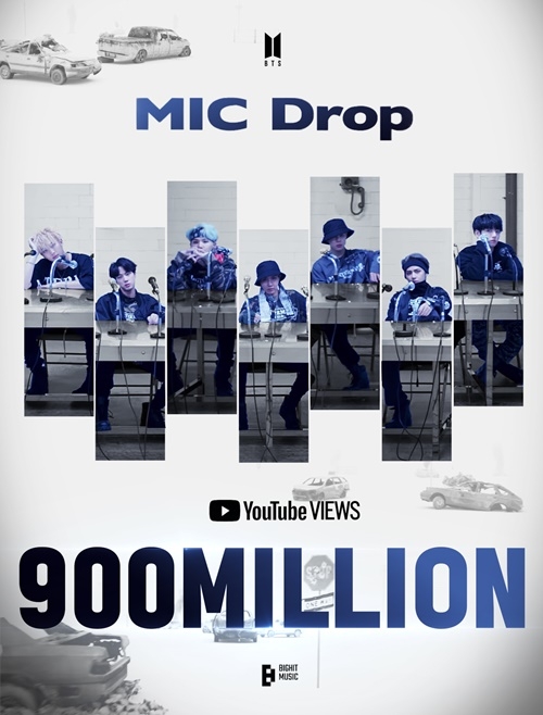 방탄소년단 ‘MIC Drop’ 리믹스 뮤직비디오 MV 9억뷰 달성