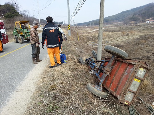 "농기계 안전사고 현장 사진. <사진=경상북도>"